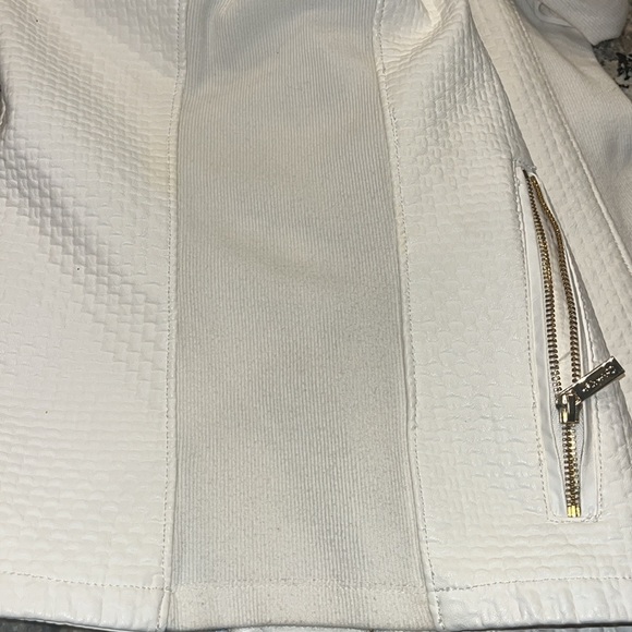 CALVIN KLEIN WHITE LEATHER JACKET SZ XL - Picture 14 of 14